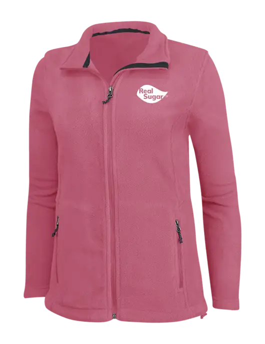 Womens Pink Fleece Jacket w/Real Sugar Logo