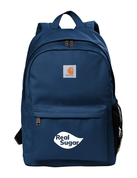 Carhartt Navy Canvas Backpack w/Real Sugar Logo