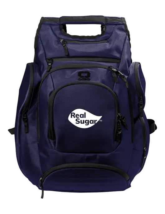 OGIO Navy Metro Ballistic Laptop Backpack w/Real Sugar Logo