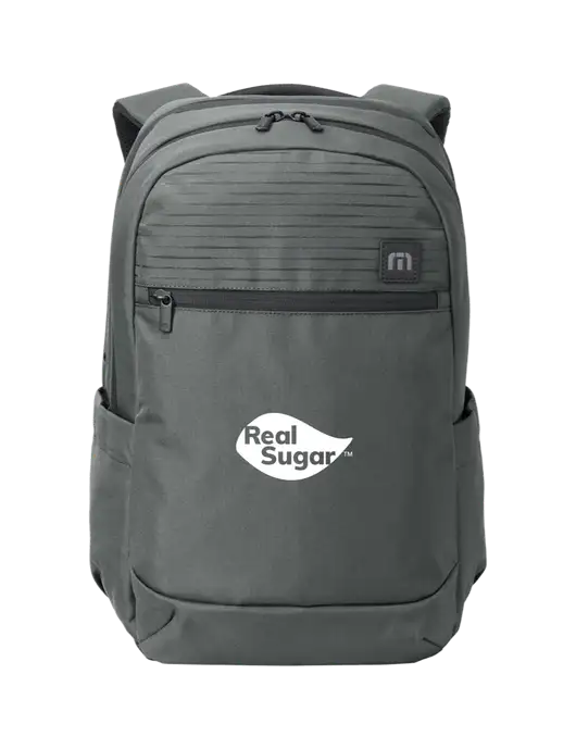 TravisMathew Dark Medium Grey Approach Backpack w/Real Sugar Logo