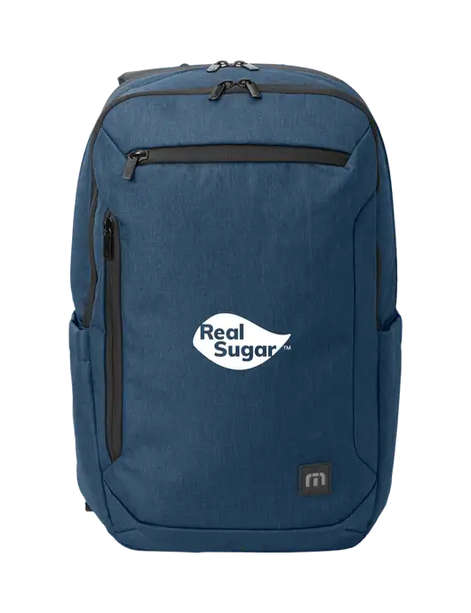 TravisMathew Heather Navy Duration Backpack w/Real Sugar Logo