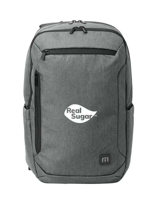 TravisMathew Medium Grey Heather Duration Backpack w/Real Sugar Logo