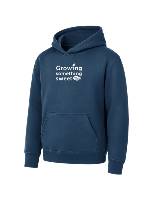 Youth Navy 7.8 oz Pullover Hooded Sweatshirt w/Growing Something Sweet Logo