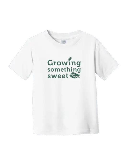 Rabbit Skins White Toddler Fine Jersey Tee w/Growing Something Sweet Logo