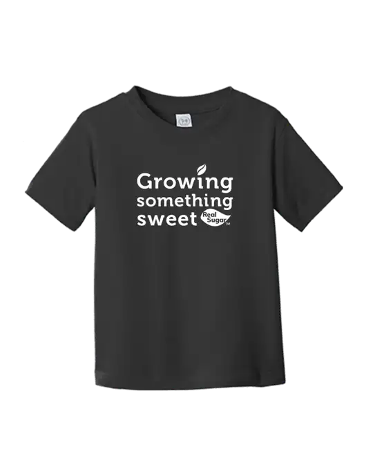 Rabbit Skins Black Toddler Fine Jersey Tee w/Growing Something Sweet Logo