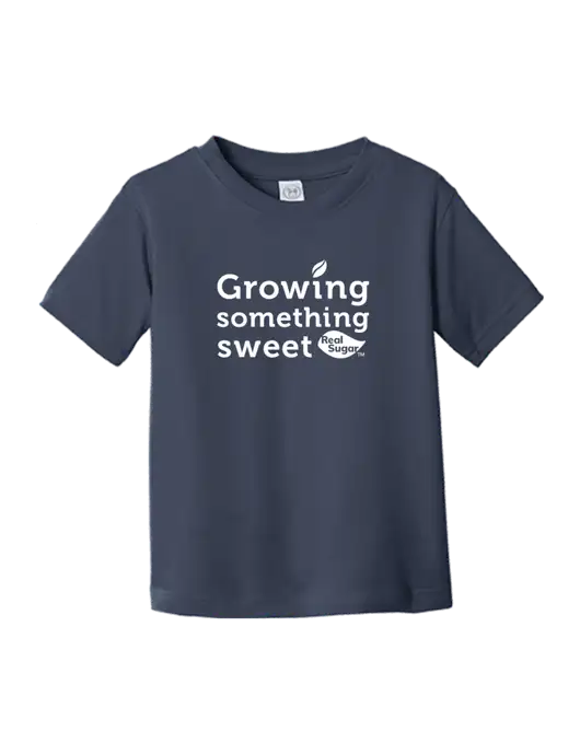 Rabbit Skins Navy Toddler Fine Jersey Tee w/Growing Something Sweet Logo