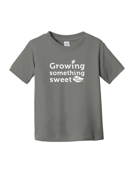 Rabbit Skins Charcoal Toddler Fine Jersey Tee w/Growing Something Sweet Logo