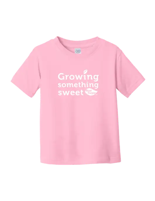Rabbit Skins Pink Toddler Fine Jersey Tee w/Growing Something Sweet Logo