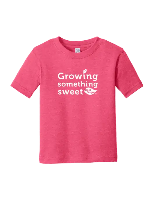 Rabbit Skins Vintage Hot Pink Toddler Fine Jersey Tee w/Growing Something Sweet Logo