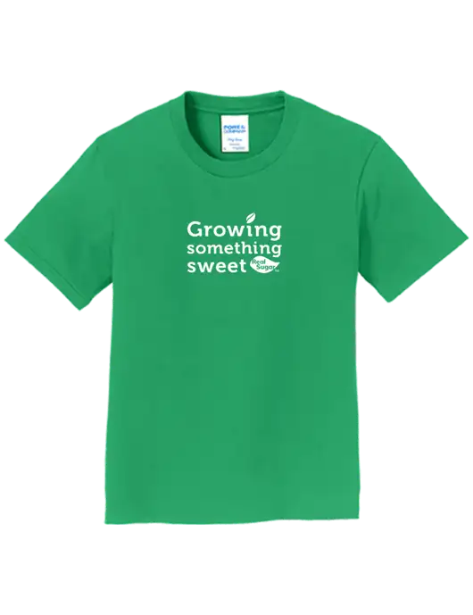 Youth Ring Spun Kelly Green 4.5 oz T-Shirt w/Growing Something Sweet Logo
