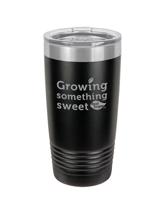 Polar Camel 20 oz Powder Coated Black Vacuum Insulated Tumbler w/Growing Something Sweet Logo