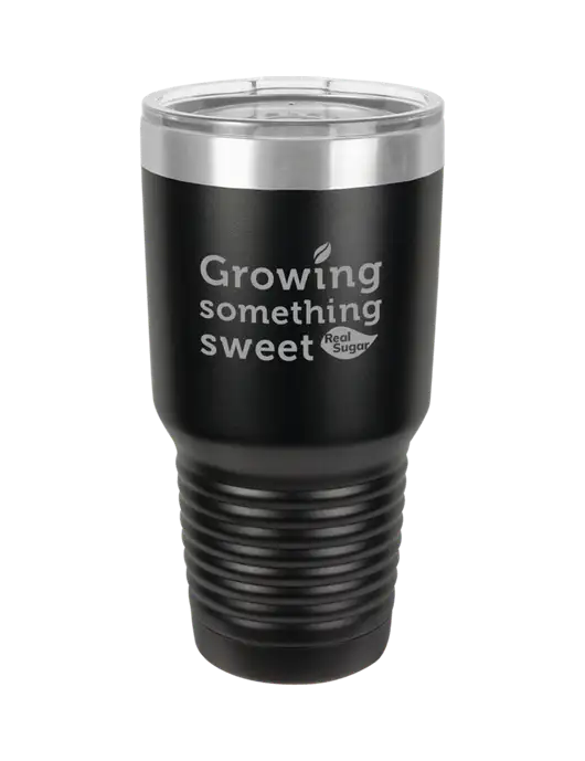 Polar Camel 30 oz Powder Coated Black Vacuum Insulated Tumbler w/Growing Something Sweet Logo