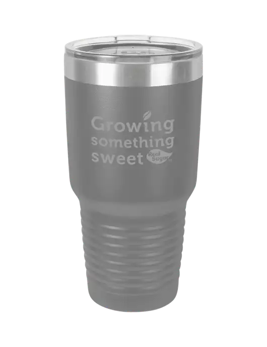 Polar Camel 30 oz Powder Coated Grey Vacuum Insulated Tumbler w/Growing Something Sweet Logo