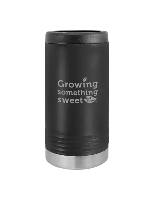 Polar Camel Powder Coated Black Vacuum Insulated Slim Beverage Holder w/Growing Something Sweet Logo