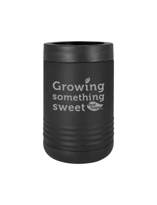 Polar Camel 12 oz Powder Coated Black Vacuum Insulated Beverage Holder w/Growing Something Sweet Logo