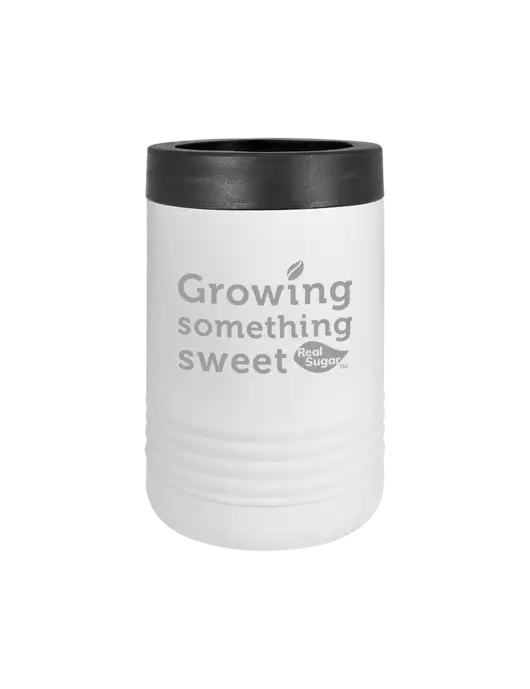 Polar Camel 12 oz Powder Coated White Vacuum Insulated Beverage Holder w/Growing Something Sweet Logo