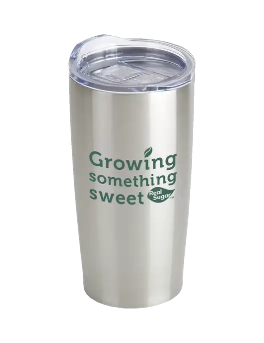 Society Silver 20 oz Insulated Tumbler w/Growing Something Sweet Logo