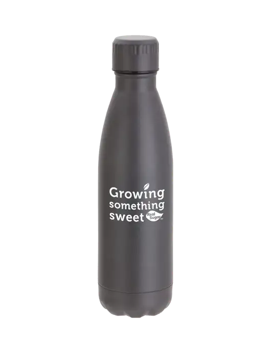 City Go Matte Charcoal 17 oz Insulated Bottle w/Growing Something Sweet Logo